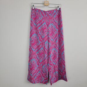 Lilly Pulitzer Pink and Blue Wide Leg Pants